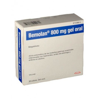 BEMOLAN 800 MG GEL ORAL , 30 SOBRES