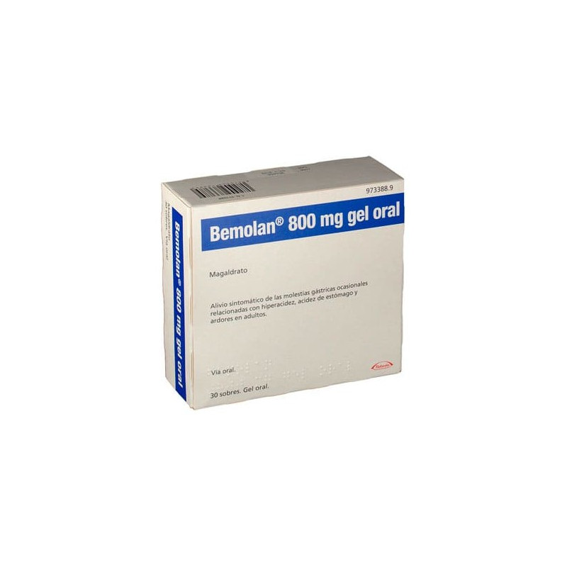 BEMOLAN 800 MG GEL ORAL , 30 SOBRES