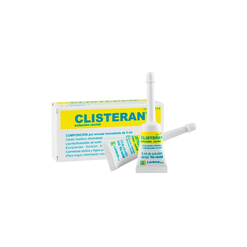 CLISTERAN 450 MG/45MG SOLUCION RECTAL , 4 ENEMAS DE 5 ML