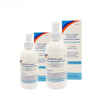 CLORXIL 10 MG/ML SOLUCION PARA PULVERIZACION CUTANEA, 1 FRASCO DE 100 ML