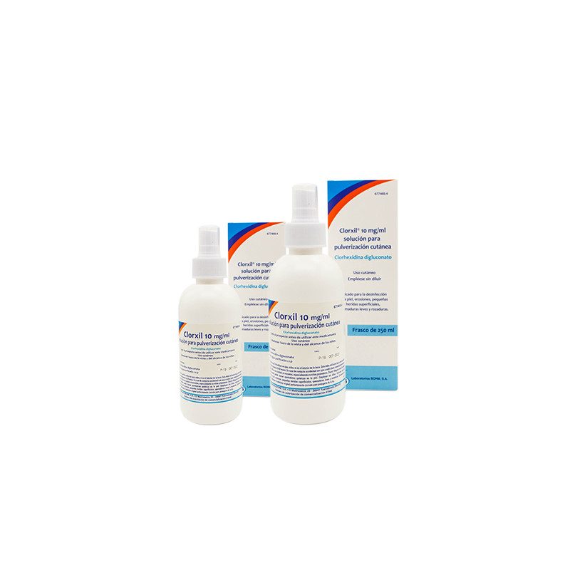 CLORXIL 10 MG/ML SOLUCION PARA PULVERIZACION CUTANEA, 1 FRASCO DE 100 ML