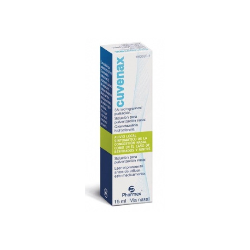CUVENAX 35 MICROGRAMOS/PULSACION SOLUCION PARA PULVERIZACION NASAL, 1 FRASCO DE 15 ML