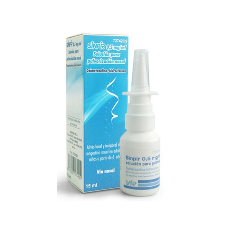 INTERFRIN 0,5 MG/ML SOLUCION PARA PULVERIZACION NASAL , 1 ENVASE PULVERIZADOR DE 15 ML