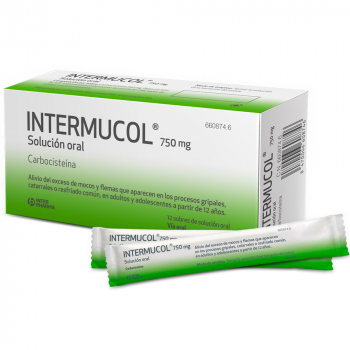 INTERMUCOL 750 MG SOLUCION ORAL , 12 SOBRES