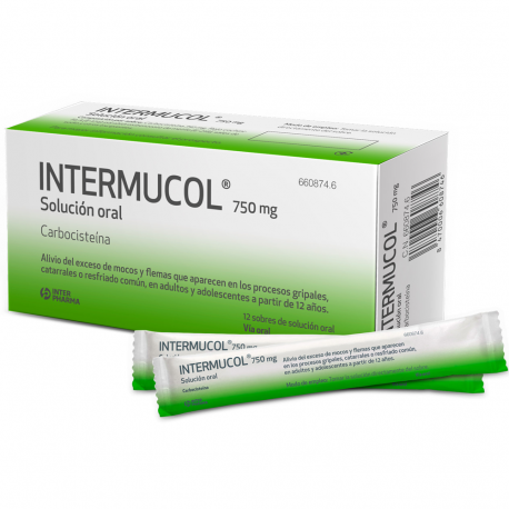INTERMUCOL 750 MG SOLUCION ORAL , 12 SOBRES