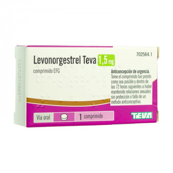 LEVONORGESTREL TEVA 1,5 MG COMPRIMIDO EFG ,1 COMPRIMIDO