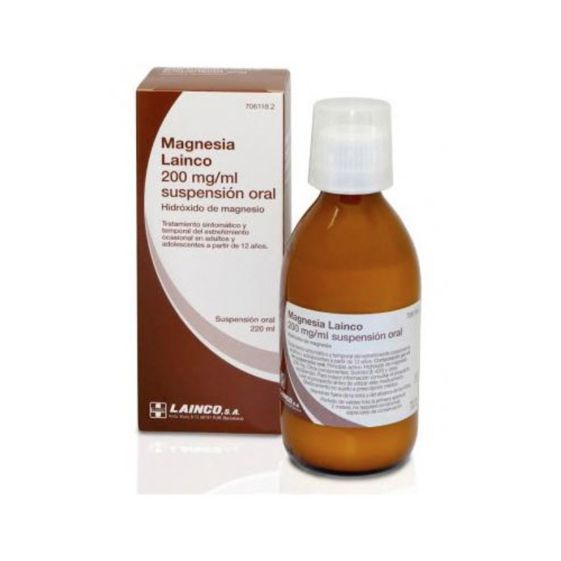 MAGNESIA LAINCO 200 MG/ML SUSPENSION ORAL , 220 ML