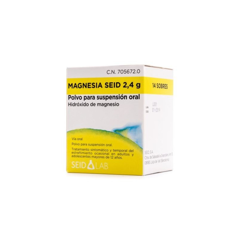MAGNESIA SEID 2,4 G POLVO PARA SUSPENSION ORAL , 14 SOBRES