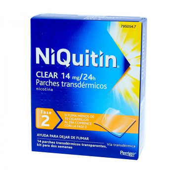 NIQUITIN CLEAR 14 MG/24 HORAS PARCHE TRANSDERMICO 14 PARCHES TRANSDERMICOS