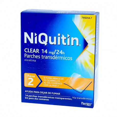 NIQUITIN CLEAR 14 MG/24 HORAS PARCHE TRANSDERMICO 14 PARCHES TRANSDERMICOS