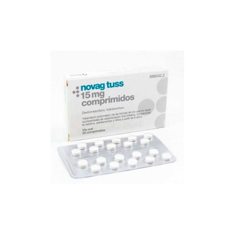 NOVAG TUSS 15 MG COMPRIMIDOS , 20 COMPRIMIDOS