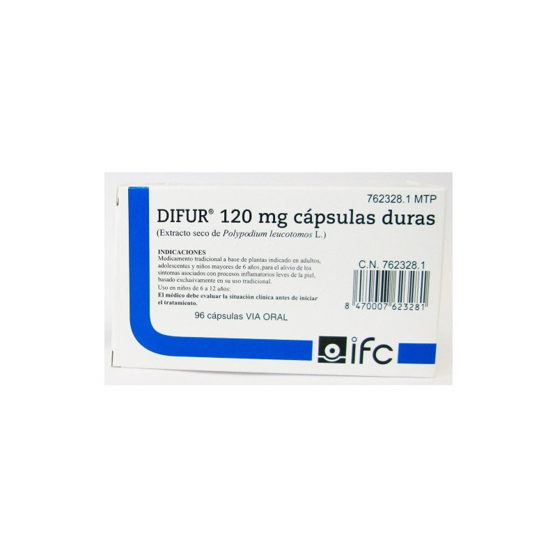DIFUR 120 MG CAPSULAS DURAS , 96 CÁPSULAS