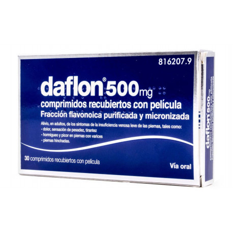DAFLON 500 MG COMPRIMIDOS RECUBIERTOS CON PELÍCULA, 30 COMPRIMIDOS