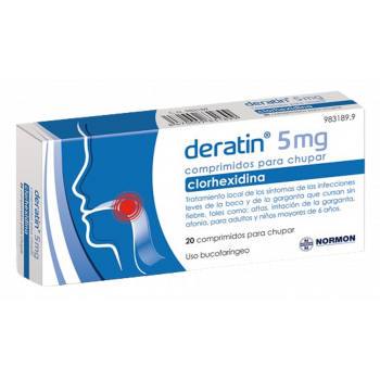 DERATIN 5 MG  COMPRIMIDOS PARA CHUPAR , 20 COMPRIMIDOS