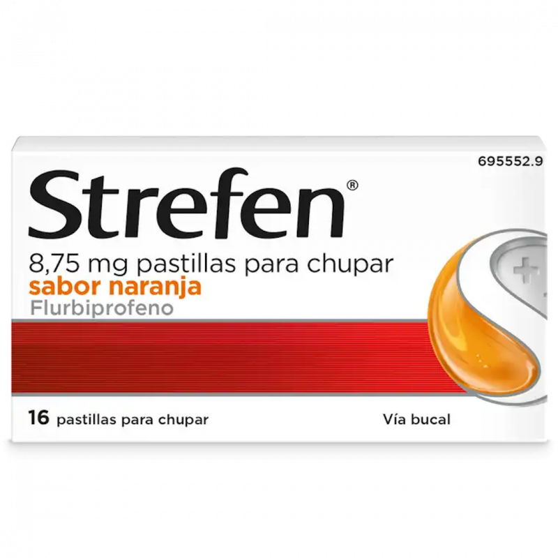 STREFEN 8,75 MG PASTILLAS PARA CHUPAR SABOR NARANJA , 16 PASTILLAS
