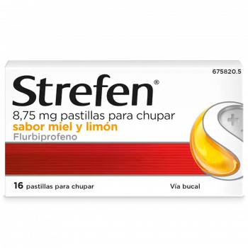 STREFEN 8,75 MG PASTILLAS PARA CHUPAR SABOR MIEL Y LIMON, 16 PASTILLAS