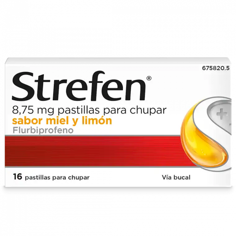 STREFEN 8,75 MG PASTILLAS PARA CHUPAR SABOR MIEL Y LIMON, 16 PASTILLAS