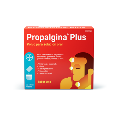 PROPALGINA PLUS POLVO PARA SOLUCIÓN ORAL, 10 SOBRES