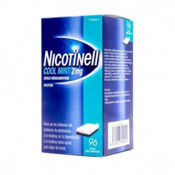 NICOTINELL COOL MINT 2 MG CHICLE MEDICAMENTOSO, 96 CHICLES