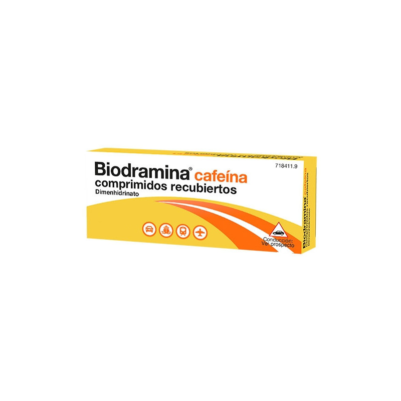 BIODRAMINA CAFEINA COMPRIMIDOS RECUBIERTOS , 12 COMPRIMIDOS
