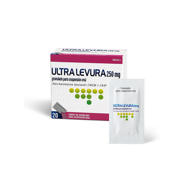 ULTRA-LEVURA 250 MG POLVO PARA SUSPENSION ORAL , 20 SOBRES