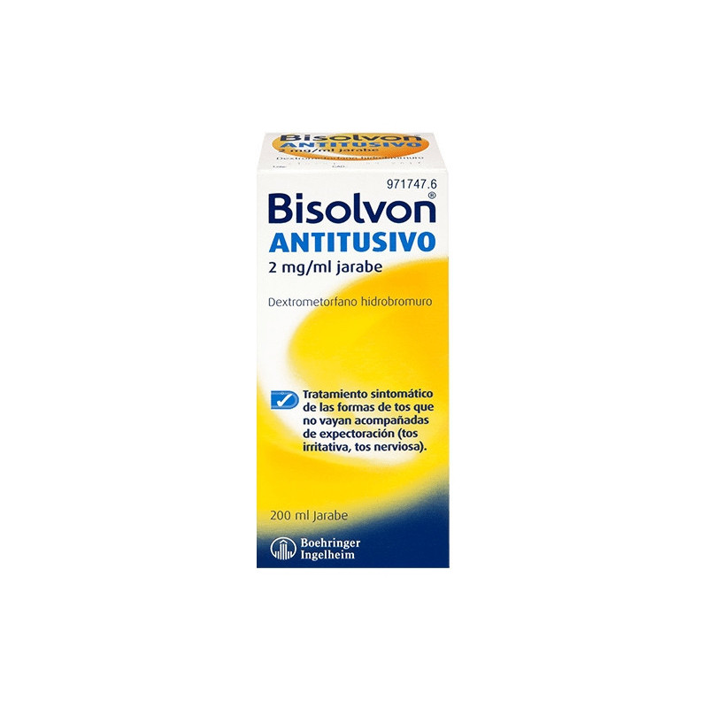 BISOLVON ANTITUSIVO 2 MG/ ML JARABE, 1 FRASCO DE 200 ML