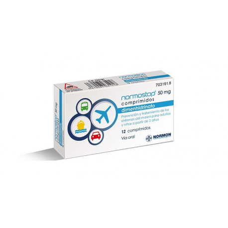 NORMOSTOP 50 MG COMPRIMIDOS , 4 COMPRIMIDOS (BLISTER AL-AL (POLIAMIDA/AL/PVC-AL)