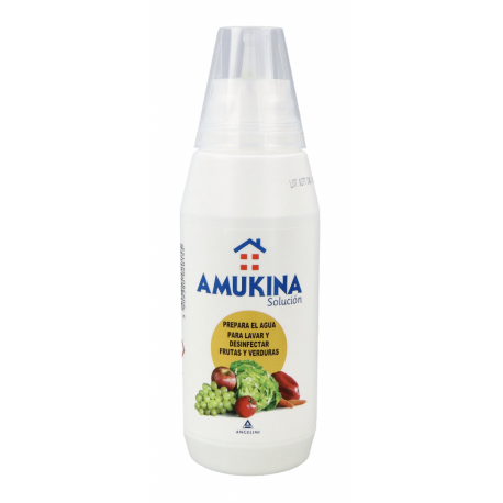 Opiniones de clientes: AMUKINA Solución Líquida Frutas y Verduras  - Lava y desinfecta frutas y verduras - 10 días. Todos los públicos, 500 ml  (Paquete de 1)