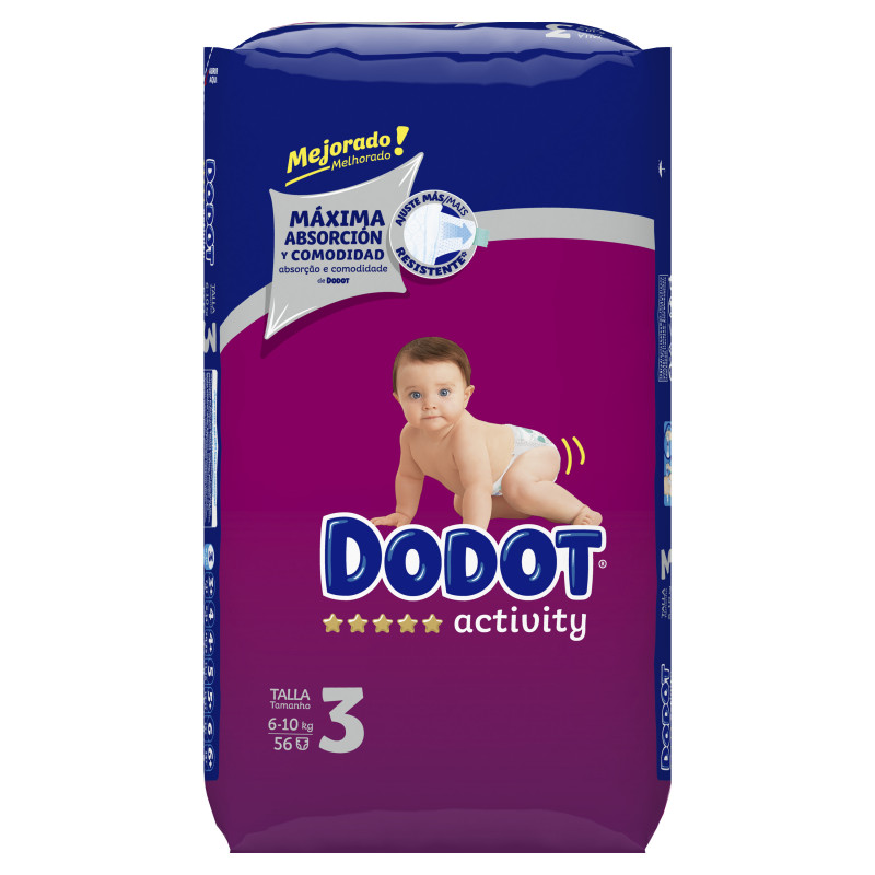 DODOT PAÑAL BEBÉ SECO TALLA-4 9-14 KG 40UDS