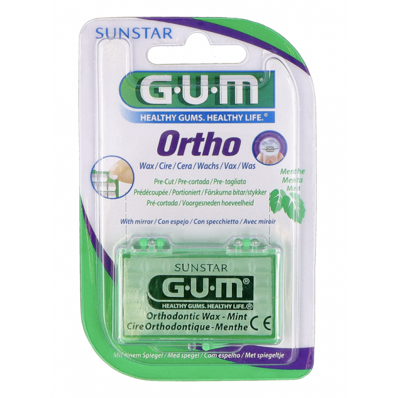 GUM Ortho Cera Mentolada 5...