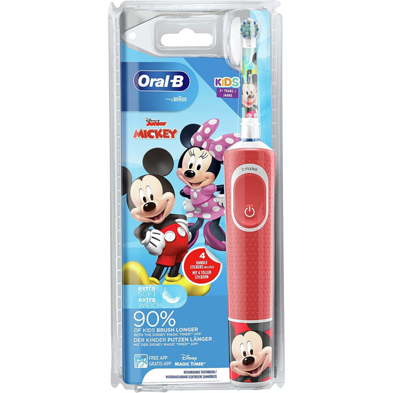 ORAL-B Cepillo Dental Eléctrico Recargable Infantil Mickey +3 Años Suave