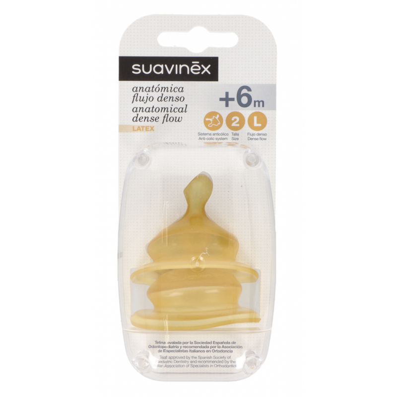 SUAVINEX Tetina Latex Anatómica Talla 2L 2 Uds