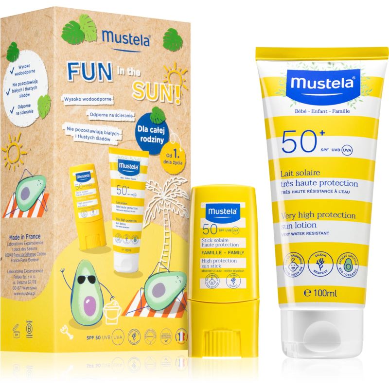 MUSTELA Pack leche solar SPF50+ 100ml + Stick SPF50+