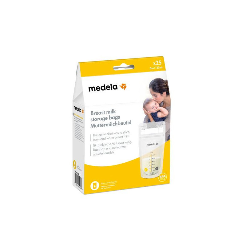 Medela - Bolsas de almacenamiento para leche materna, Blanco